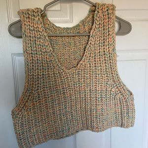 Free People Chunky Knit Pastel Sweater Vest